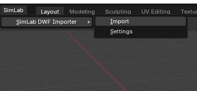 DWF Importer in SimLab Tab