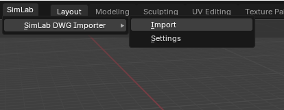 dwg Importer in SimLab Tab