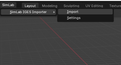 IGES Importer in SimLab Tab