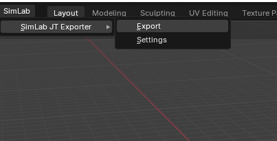 JT Exporter in SimLab Tab