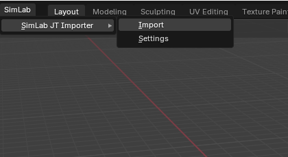 JT Importer in SimLab Tab