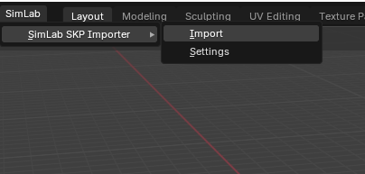 SKP Importer in SimLab Tab